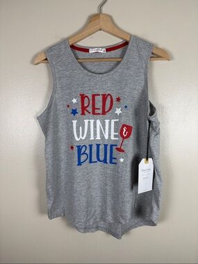 NEW Sweet Soul Red Wine & Blue Tank. Medium